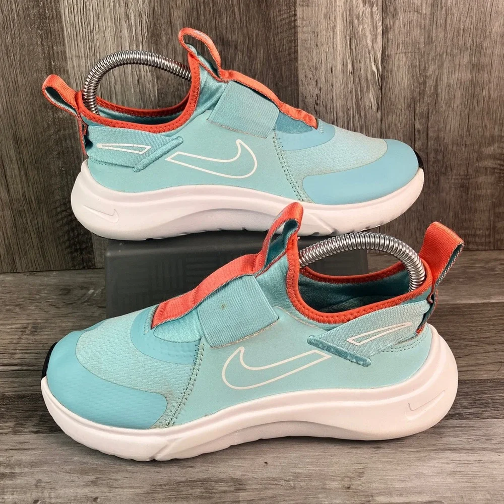 Nike Flex Plus GS Glacier Blue Orange Running Shoes CW7415-402 Youth Size 4Y